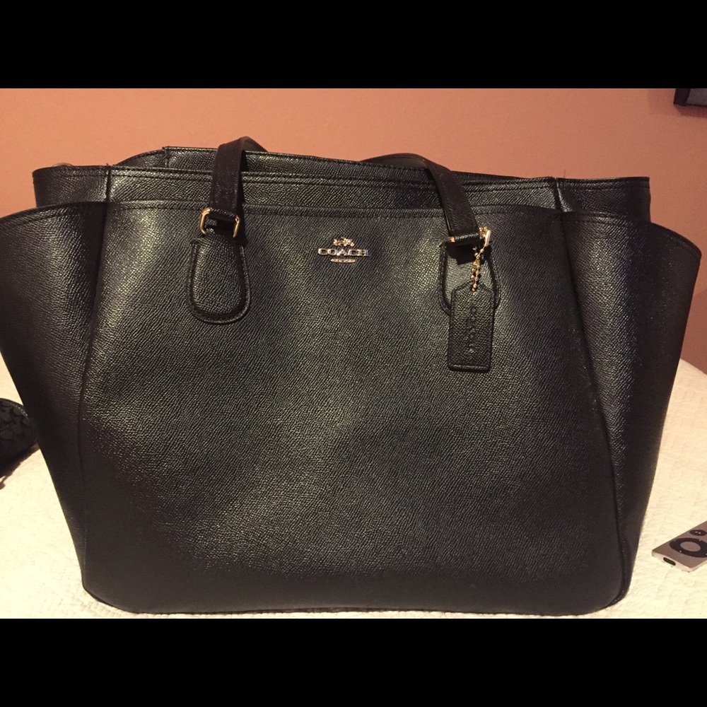 Coach black diaper bag